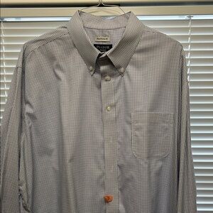 Jos. A. Bank Men's Gray Gingham Dress Shirt